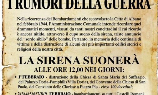 Albano, la sirena che ricorda i bombardamenti del ’44 di Propaganda Fide