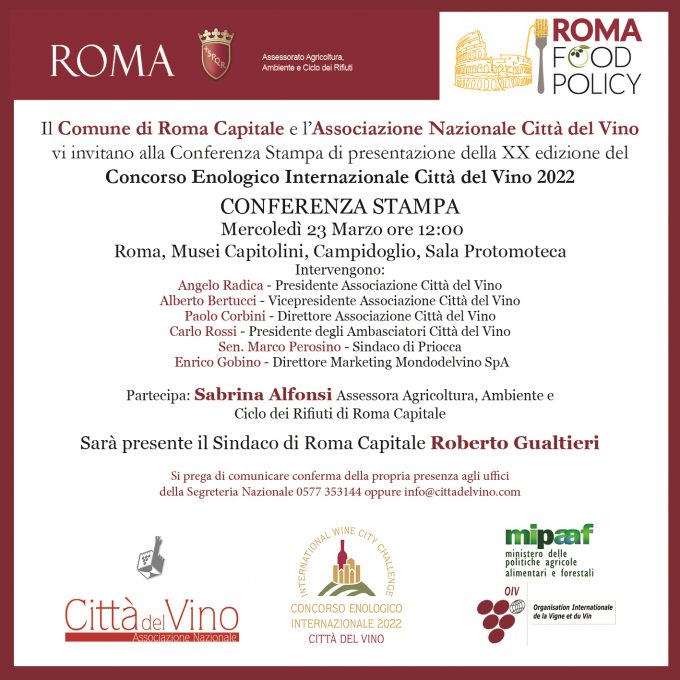 XX edizione Concorso Enologico Internazionale Città del Vino 2022