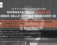 Albano – Giornata della Legalità in ricordo delle vittime innocenti di mafia