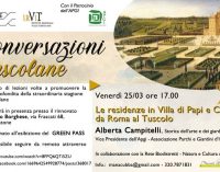 Venerdì 25 marzo “Conversazioni Tuscolane” presso il Teatro di Barco Borghese