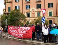 Manifestazione a Roma alla presidenza della Regione Lazio