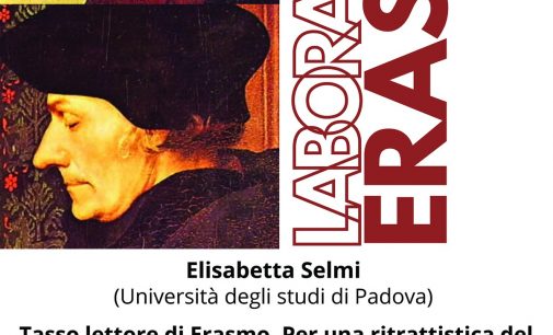 8 aprile, La Sapienza:”Tasso lettore di Erasmo. Per una ritrattistica del principe cristiano”