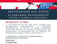 MARINO – SPORTELLO GAP  Prevenzione del gioco d’azzardo patologico