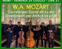 Nemi: al Convento dei Padri Mercedari, i Concerti per corno e i Divertimenti di Mozart