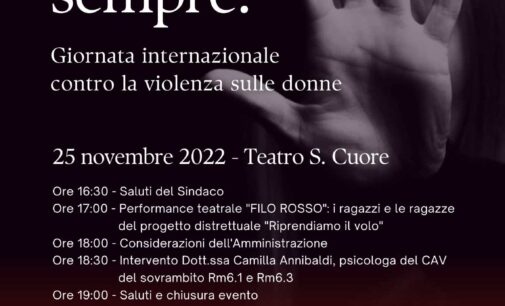 Grottaferrata – Giornata Internazionale per l’eliminazione della violenza contro le donne