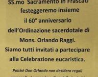 Frascati – Celebrazione del 60° di ordinazione di don Raggi