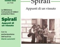 Sabato 18 marzo presso la biblioteca Comunale di Velletri “Augusto Tersenghi” verrà presentato il libro “Spirali. Appunti di un vissuto”