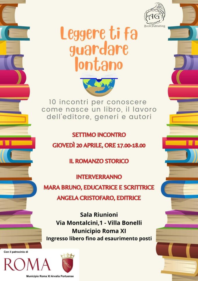 “Il romanzo storico”: giovedì 20 aprile il settimo incontro della serie “Leggere ti fa guardare lontano” nel Municipio XI