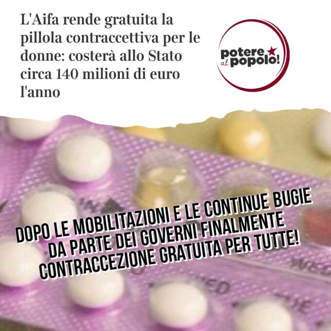 CONTRACCEZIONE GRATUITA PER TUTTE!