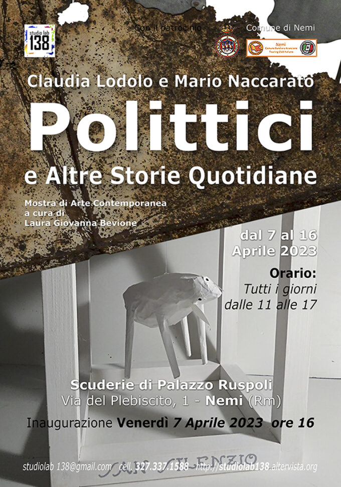 A Nemi, Palazzo Ruspoli: “Polittici e altre storie quotidiane”, doppia personale