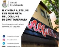 Il Cinema Alfellini è di proprietà del Comune di Grottaferrata: firmato l’atto definitivo