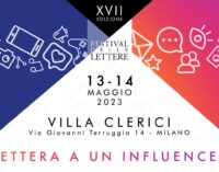 FESTIVAL DELLE LETTERE | Tema della XVII edizione: “LETTERA A UN INFLUENCER” | Sabato 13 e domenica 14 maggio 2023 | Villa Clerici, Milano
