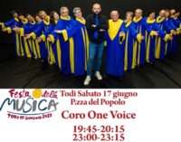 Il coro “One voice” da Frascati a Todi per la “Festa della Musica”