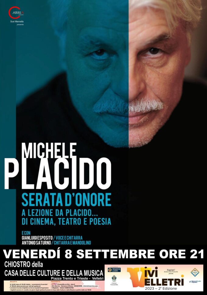 Teatro a Velletri, in cartellone dal 25 agosto al 16 settembre Phino Show, Michele Placido e Marco Baliani