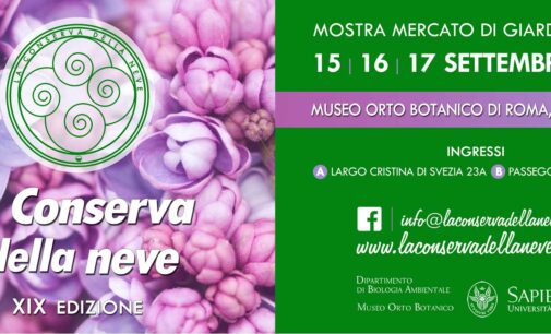 Questo fine settimana all’Orto Botanico di Roma LA CONSERVA DELLA NEVE