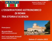Sabato 21/10 visita guidata all’osservatorio Astronomico di Roma a M. P. Catone