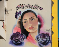 Il murales in memoria di Michelle Causo