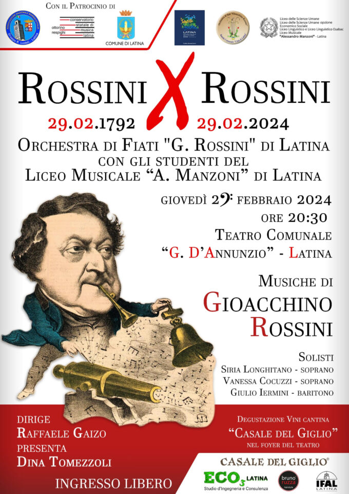 “Rossini X Rossini”: il concerto dell’Orchestra di fiati “G. Rossini”