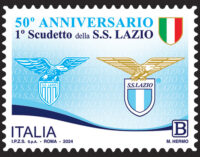 Emissione Francobollo serie tematica “lo Sport” dedicato al primo scudetto della S.S. Lazio