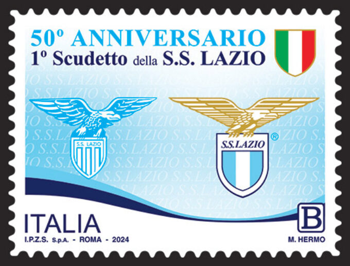 Emissione Francobollo serie tematica “lo Sport” dedicato al primo scudetto della S.S. Lazio