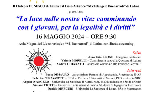 Il Club Unesco di Latina alla 7ᵃ Giornata Internazionale della Luce