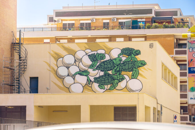 Roma, inaugura a Ostia il murale dedicato alle tartarughe marine 