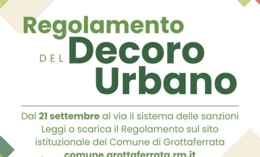 Grottaferrata – Regolamento del Decoro Urbano