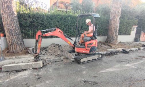 Grottaferrata – Iniziati i lavori di rifacimento delle strade e dei marciapiedi in Via Bruno Buozzi