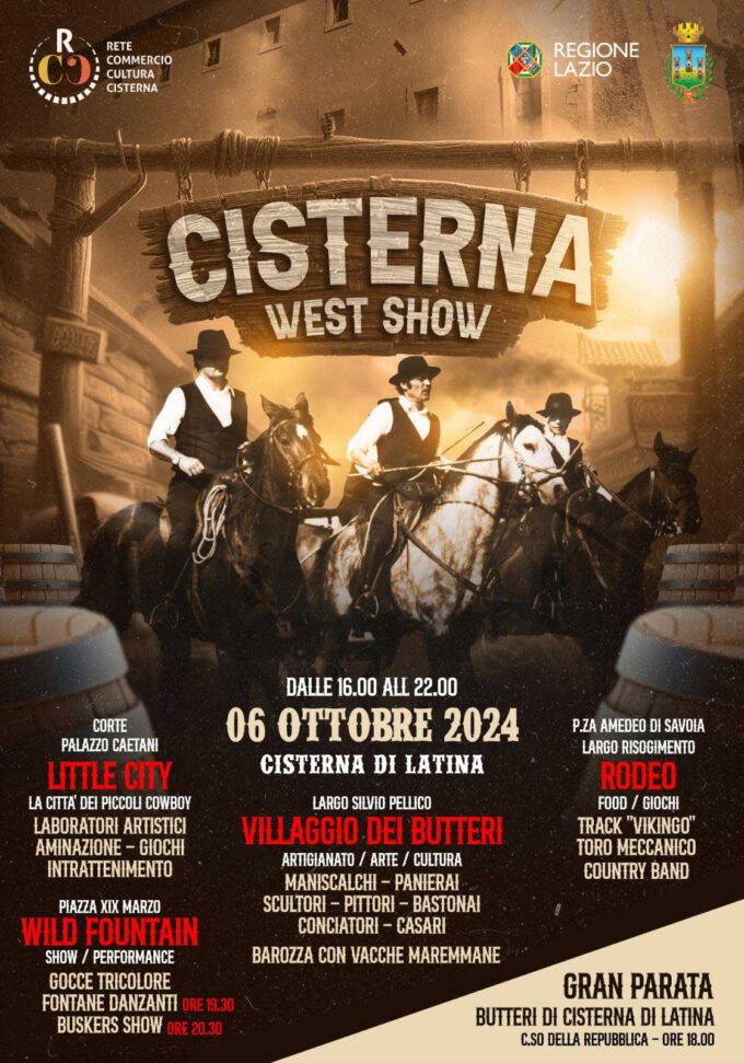 “Cisterna West Show” il mondo western in città  