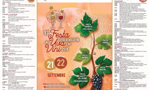 Velletri, tutto pronto per la 93esima Festa dell’Uva e dei Vini