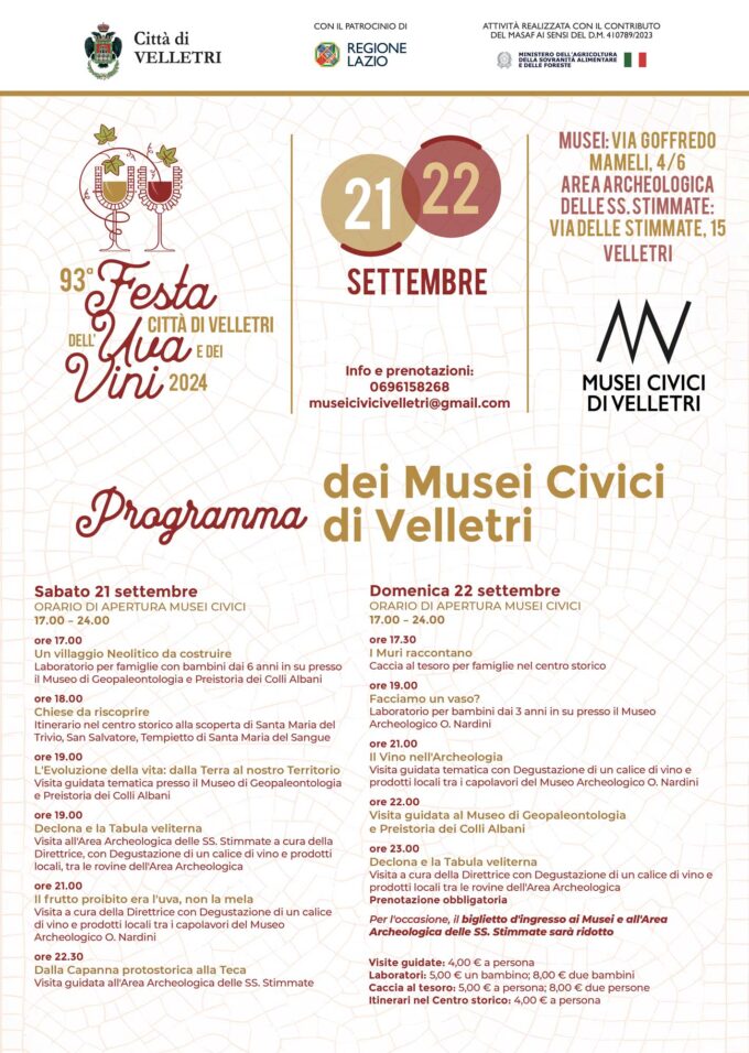 93° Festa dell’Uva e dei Vini di Velletri e del territorio