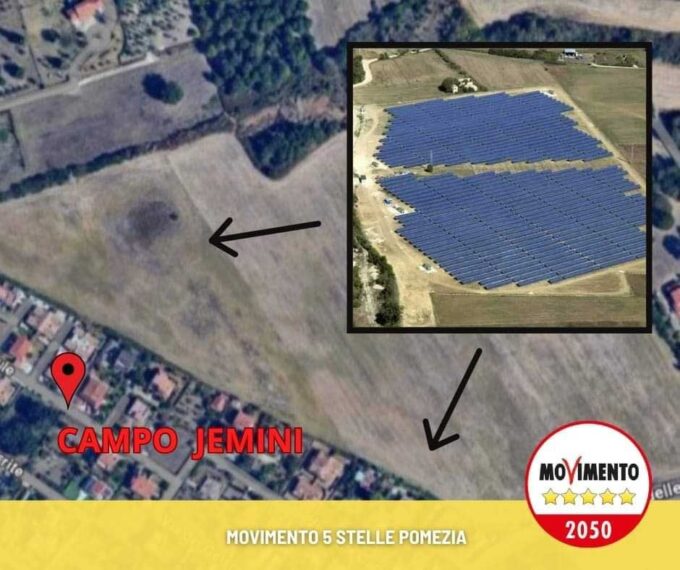 POMEZIA, PANNELLI FOTOVOLTAICI A CAMPO JEMINI.