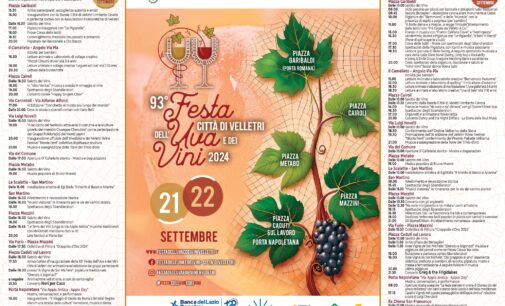 Velletri, il programma della 93esima Festa dell’Uva e dei Vini