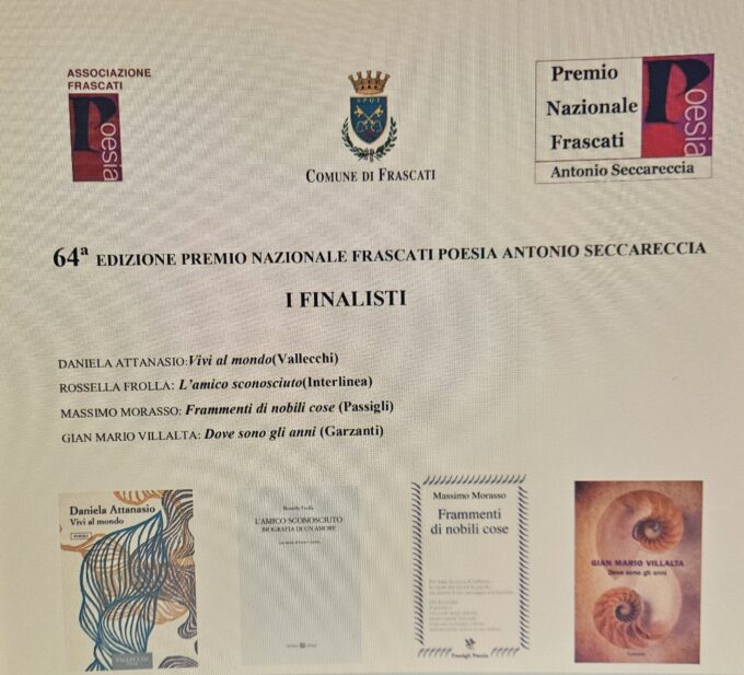 64ª EDIZIONE PREMIO NAZIONALE FRASCATI POESIA ANTONIO SECCARECCIA – I FINALISTI