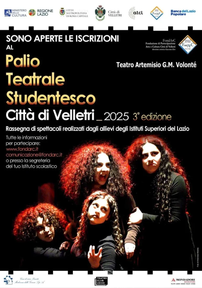 TEATRO ARTEMISIO – PALIO TEATRALE STUDENTESCO CITTA’ DI VELLETRI – ISCRIZIONI