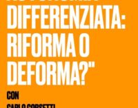 Il 17/9 a Grottaferrata: “Autonomia differenziata: riforma o deforma?”