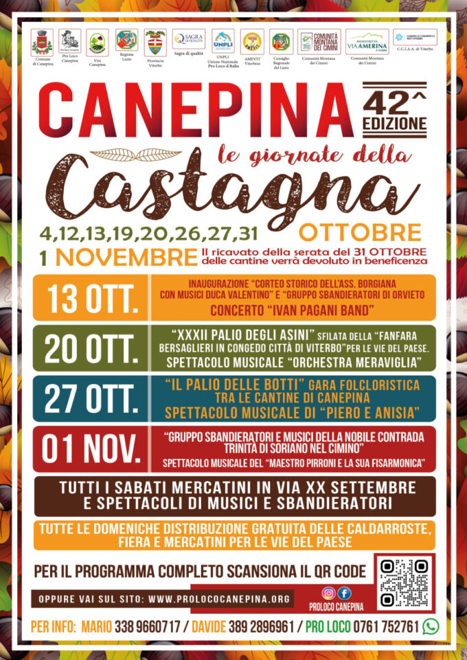 CANEPINA – GIORNATE DELLA CASTAGNA