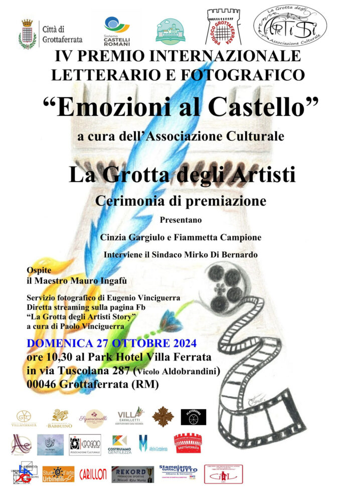 CERIMONIA DI PREMIAZIONE DELLA IV EDIZIONE DEL PREMIO “EMOZIONI AL CASTELLO”