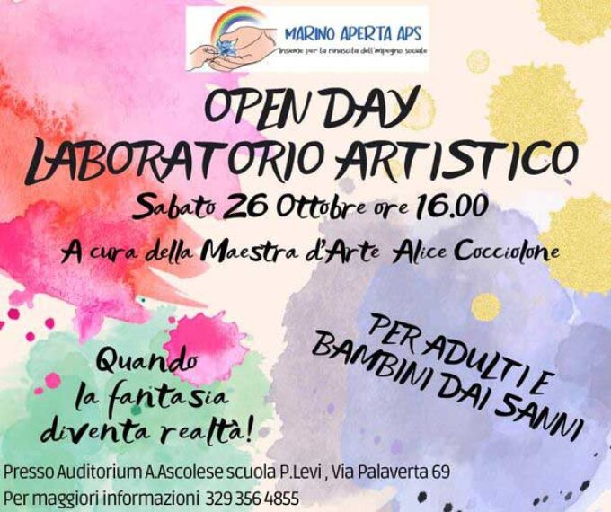 Marino Aperta APS: Open Day del Laboratorio artistico