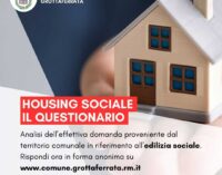 Grottaferrata – Housing Sociale: online il questionario rivolto alla cittadinanza