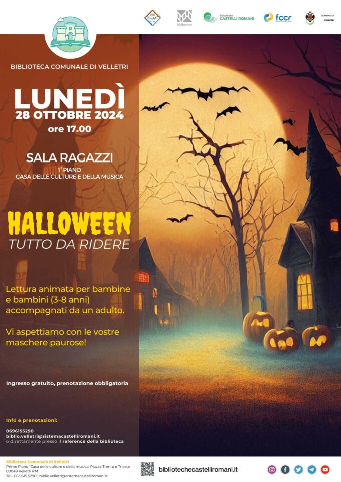 la Biblioteca comunale di Velletri “Augusto Tersenghi” presenta“Halloween tutto da ridere”