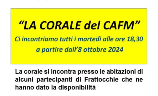 Il Centro Anziani Frattocchie di Marino avvia l’attività corale con incontri settimanali