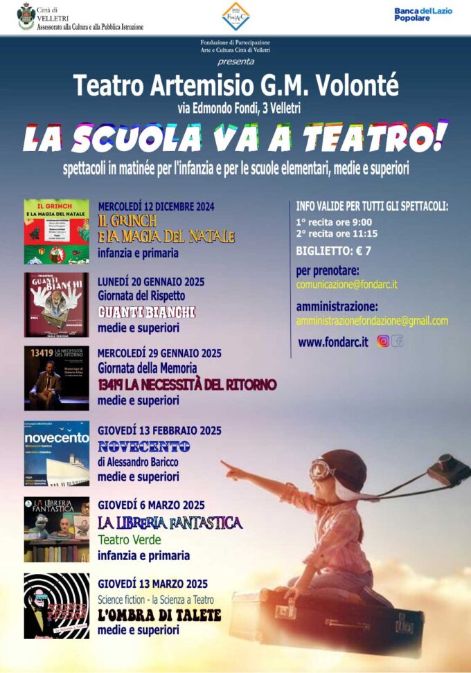 Velletri, “La scuola va a Teatro”