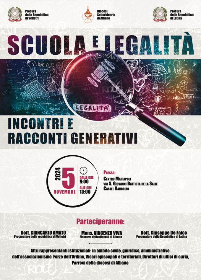 CASTEL GANDOLFO – «SCUOLA E LEGALITÀ: INCONTRI E RACCONTI GENERATIVI»