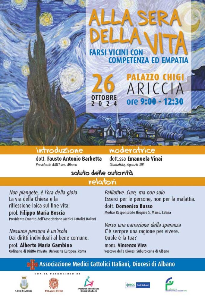 AD ARICCIA IL CONVEGNO “ALLA SERA DELLA VITA”