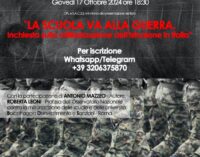 Giovedì 17/10 a Velletri presentazione del libro di Antonio Mazzeo “La scuola va alla guerra”