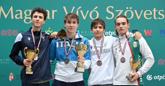 Frascati Scherma, Iaquinta terzo nella prova del circuito europeo Cadetti di fioretto a Budapest