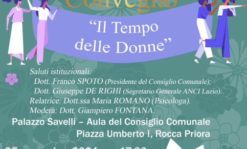 Rocca Priora – “Il Tempo delle Donne”. Dialoghi, testimonianze