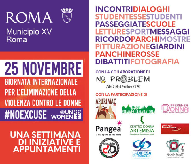 VIOLENZA DONNE –  “PER GIORNATA INTERNAZIONALE INIZIATIVE DAL 22 AL 30 NOVEMBRE”