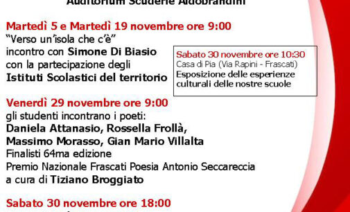 Frascati – Novembre in Poesia La Poesia parla ai giovani